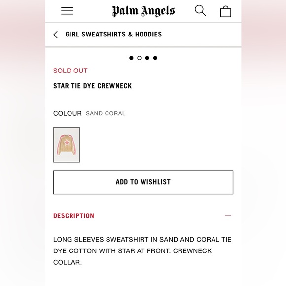 NWOT Girls Palm Angels Star Tie Dye Crewneck - Picture 16 of 16
